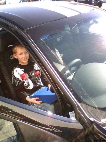 My son in his dreem car