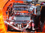 Engine bay of BFHOONs dads Hot rod