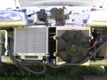 from left engine oil cooler > intercooler water cooler  Bumper c
