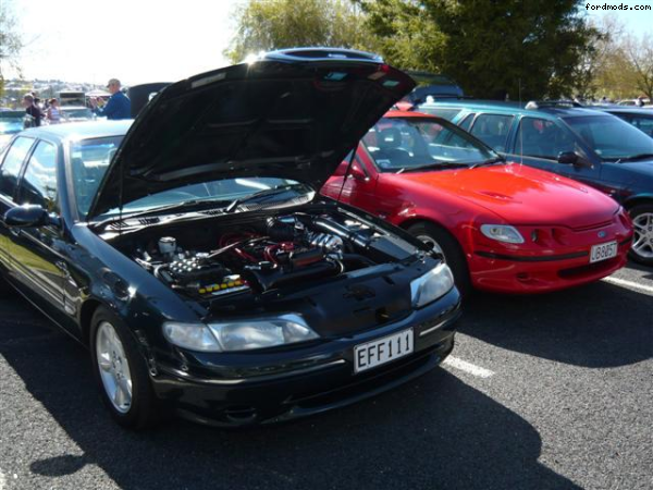 My Fairmont next to Dad's EF XR6 (Auckland AFD 2010)