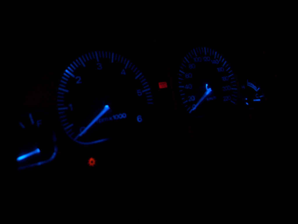 Blue dash at nite