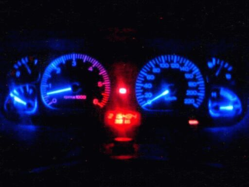 Blue/Red Led dash mod