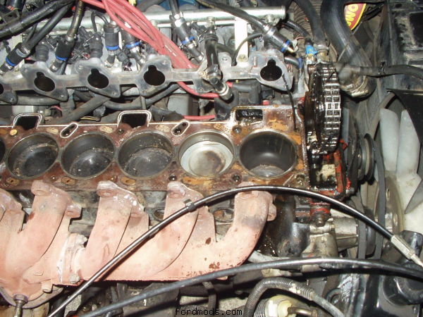 We can tell which pot was leaking for a while! Damn Head Gaskit.