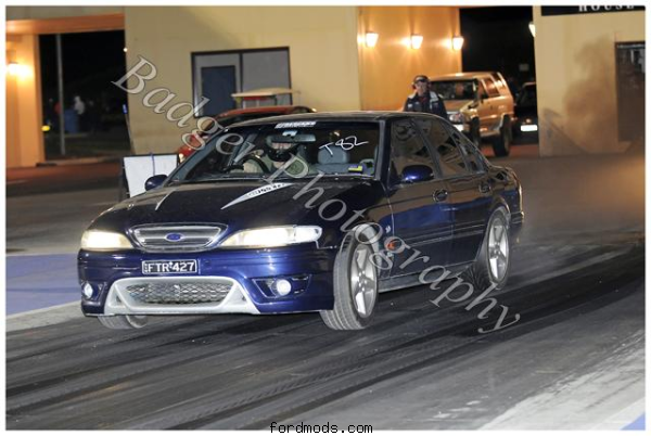At the track