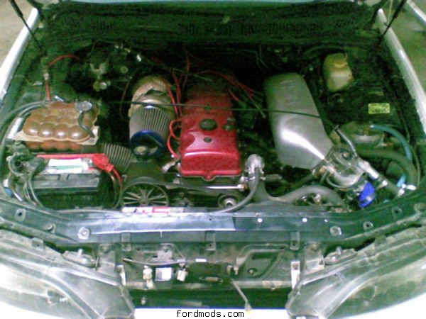 engine bay after plenum install