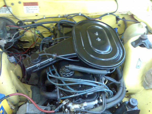 panel van engine bay
