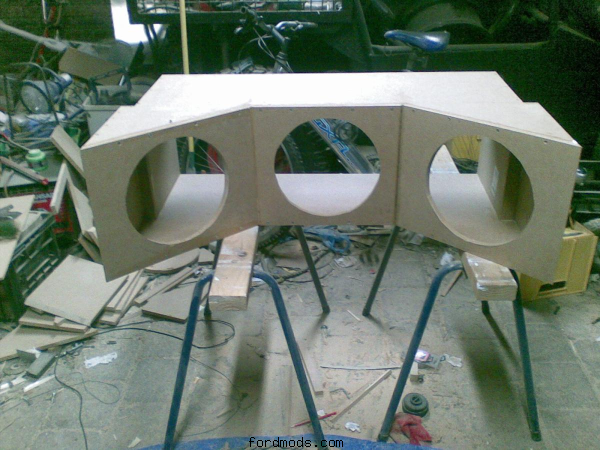 Bro's sub box under construction.