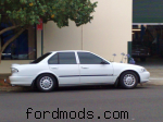 With the EL Fairmont rims and lowered suspension 2009