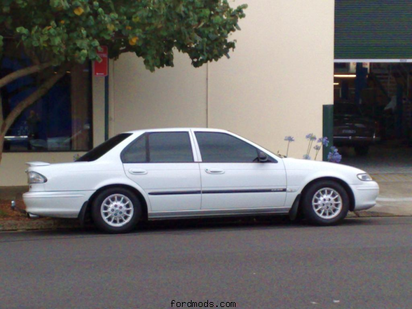 With the EL Fairmont rims and lowered suspension 2009