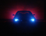 in a dark car park