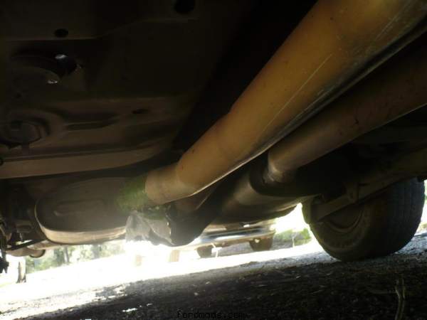 exhaust, plastic bag melted to it is now gone, lol