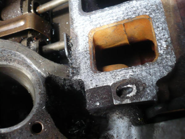 Broken bolt after drilling