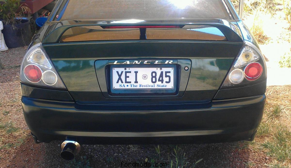 Tail lights painted