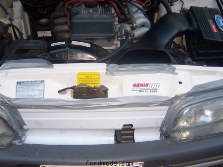 xg air intake fitted to the eb undergoing bbm conversion