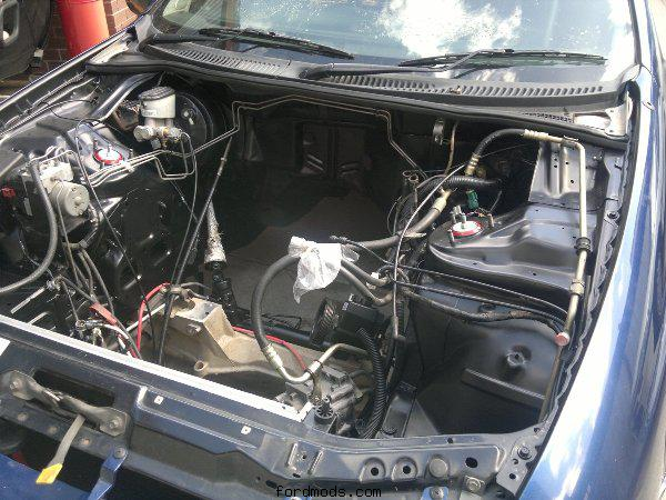 engine bay after a quick respray