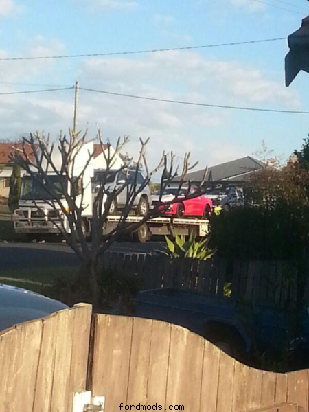 Another  Mustang being delivered to Ford.