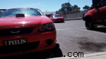 Rolling with burnout cars at red centre nats