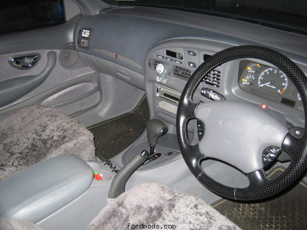 Chrome Buttons/handles and leather