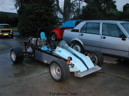 one of the race cars. mini engined (1330cc) and 370kgs = fast