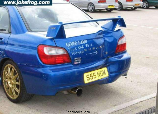 don't lend your car to a woman